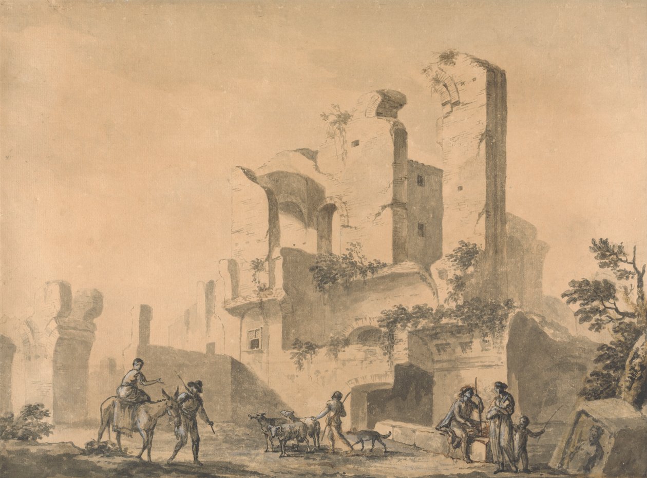 Roma'daki harabeler by William Hamilton