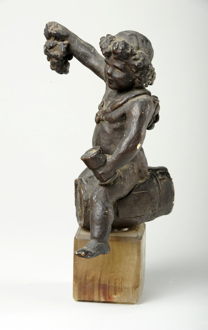 Şarap fıçısında Cherub (boyalı sıva) by William Hamo Thornycroft
