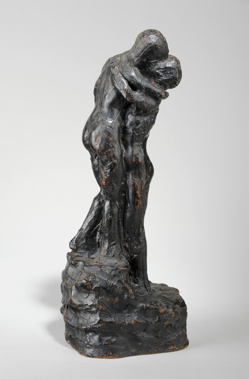 Öpücük için maket, c.1916 (boyalı alçı) (ayrıca bkz. 440229) by William Hamo Thornycroft