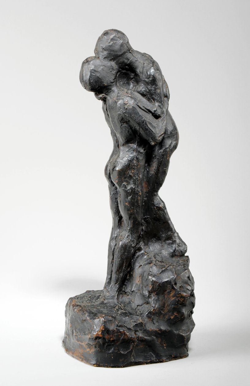 The Kiss için maket, c.1916 (boyalı alçı) (ayrıca bkz. 440230) by William Hamo Thornycroft
