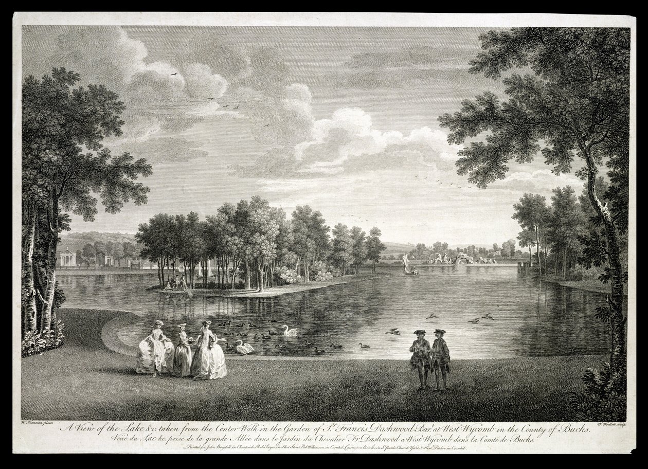 William Woollett (1735-85) tarafından oyulmuş West Wycombe, Buckinghamshire