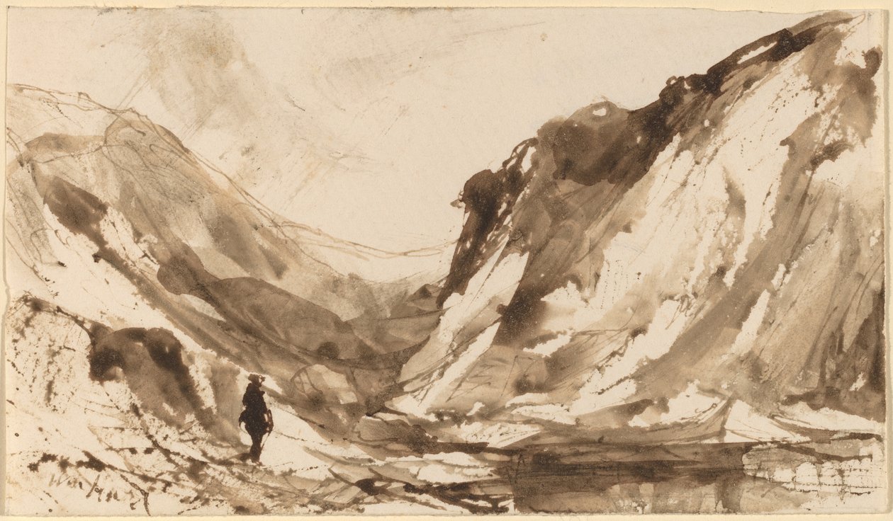 Dağlık Peyzajda Derin Vadi by William Hart