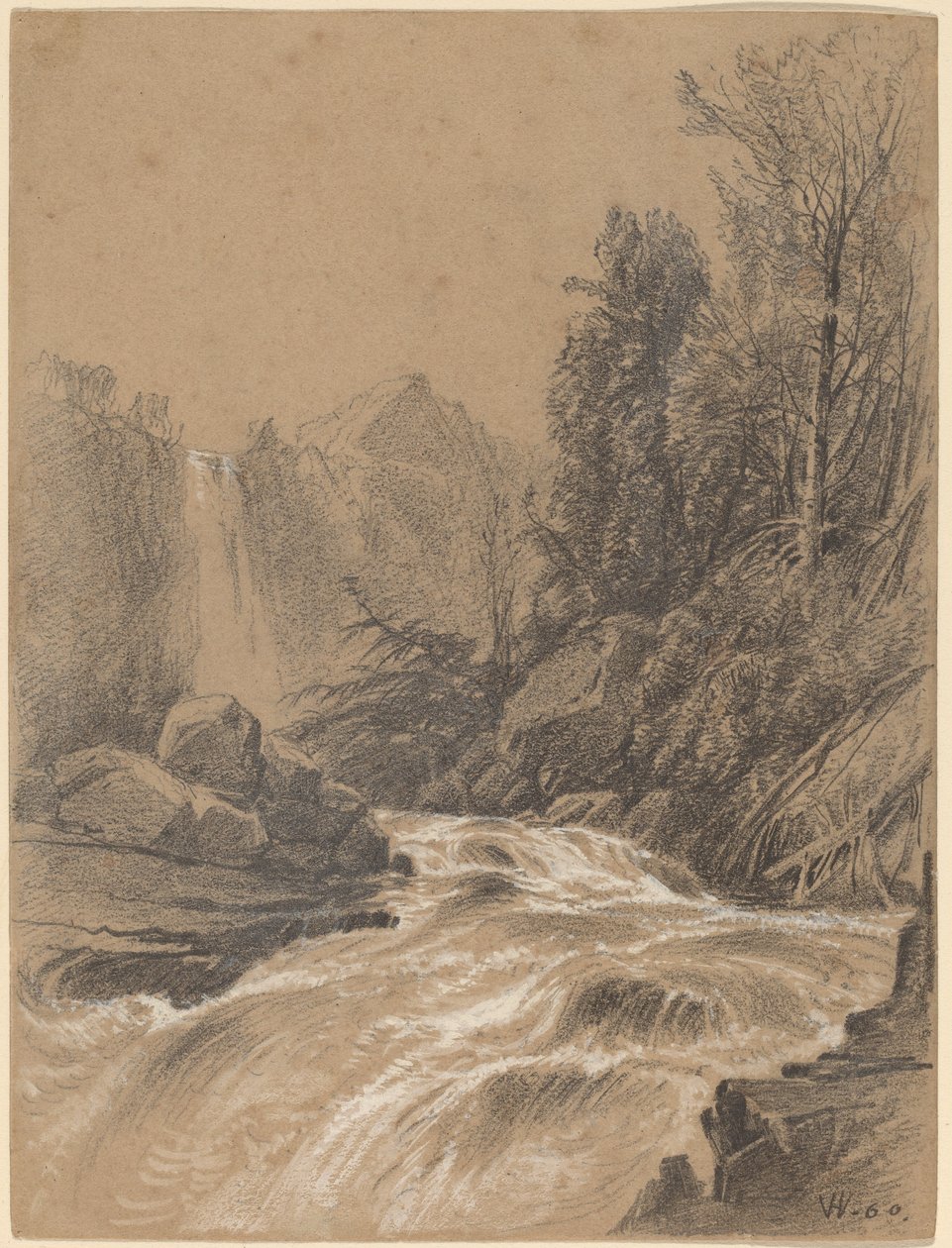 Dağ Manzarası, Dere ve Şelale by William Hart