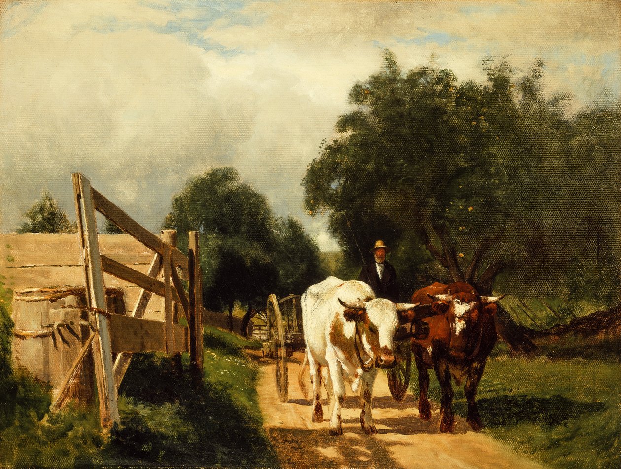 Öküz Arabası (tuval üzerine yağlıboya) by William Hart