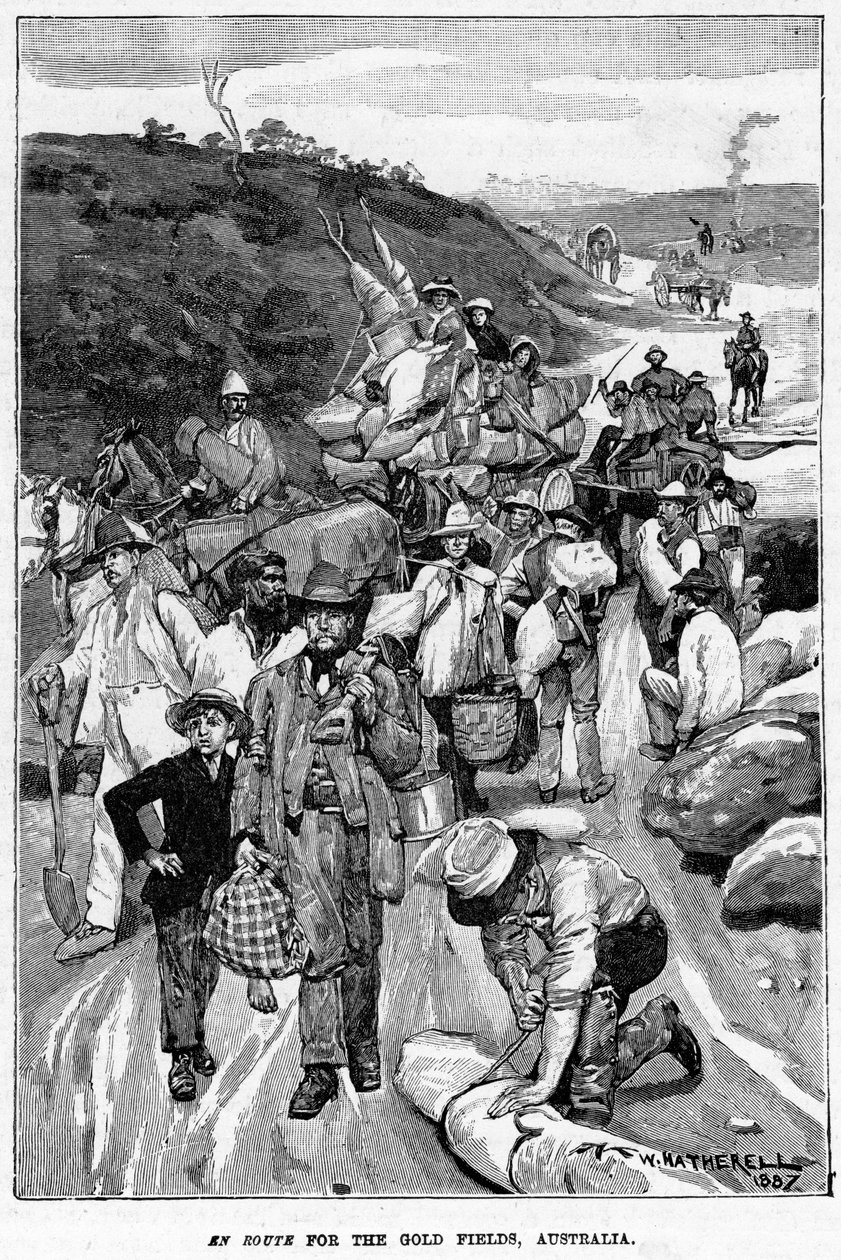 Altın Tarlaları Yolunda, Avustralya, 1887. by William Hatherell