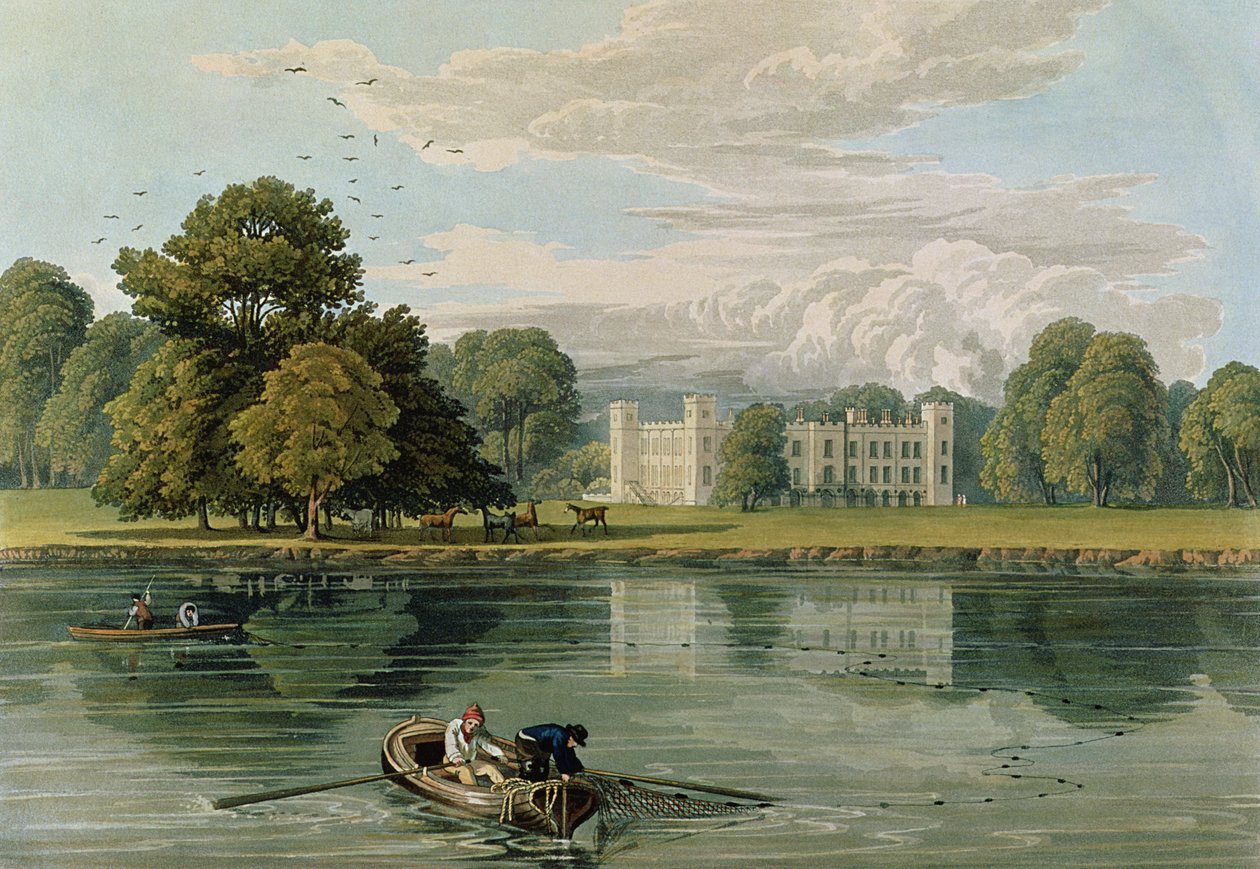 Sion House, Robert Havell (1769-1832) 1815 tarafından oyulmuş (renkli gravür) by William Havell