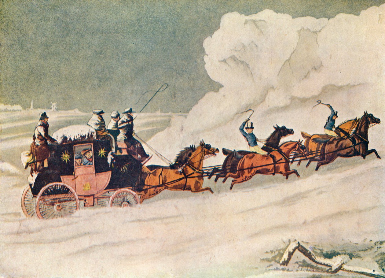Amesbury Yakınındaki Devonport Postası, 1907 by William Havell
