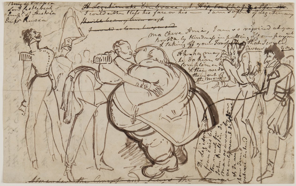 Kongrede Bir Öpücük, 1818 by William Heath