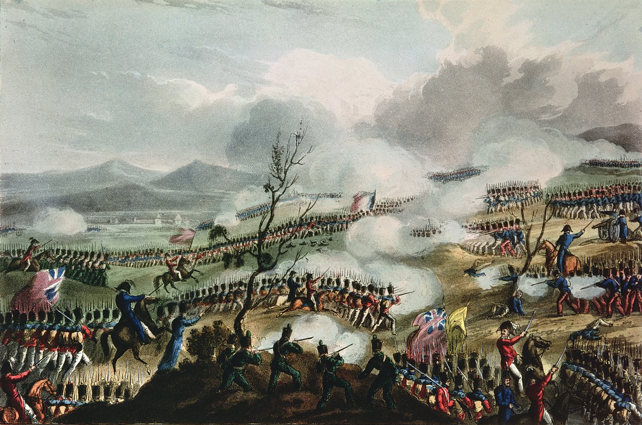 Nivelle Savaşı, 10 Kasım 1813, Thomas Sutherland tarafından kazınmış, 1813 by William Heath