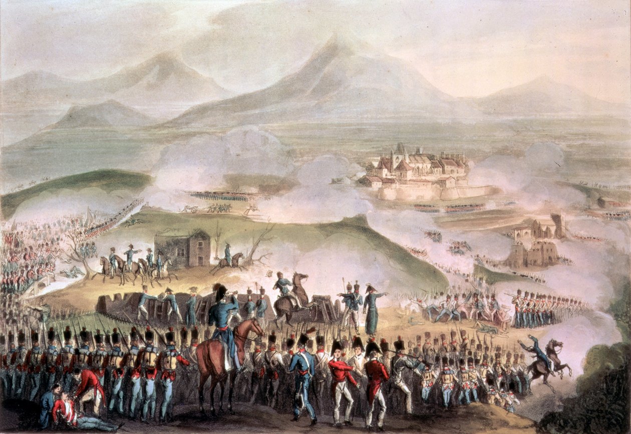 Toulouse Muharebesi, 10 Nisan 1814, Thomas Sutherland (b.c.1785) tarafından oyulmuş (aquatint) by William Heath
