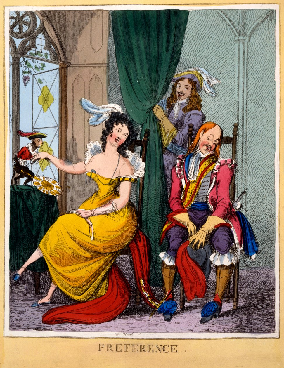 Tercih, c.1818 (el boyaması gravür) by William Heath