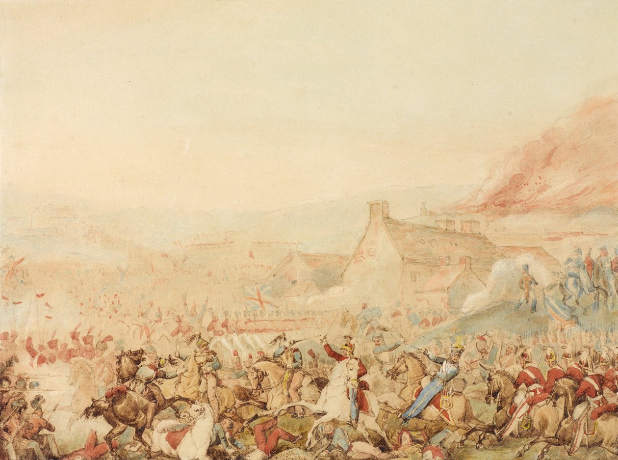 Waterloo Savaşı, 1815, c.1818 by William Heath