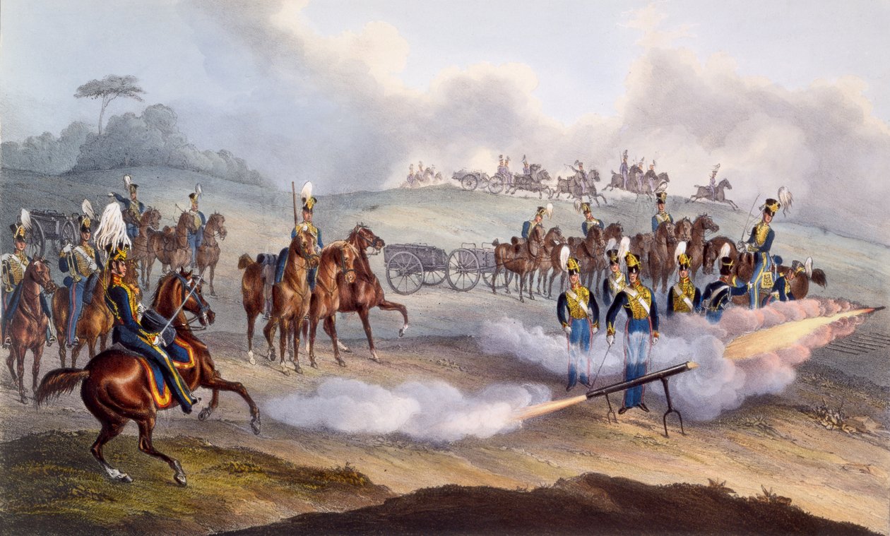 İngiliz Kraliyet Atlı Ağır Silahları - Roket Birliği, 1835 by William Heath