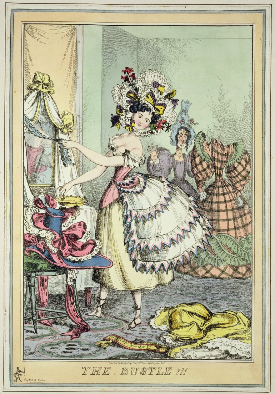The Bustle, Thomas McLean, Londra tarafından yayınlandı (renkli gravür) by William Heath