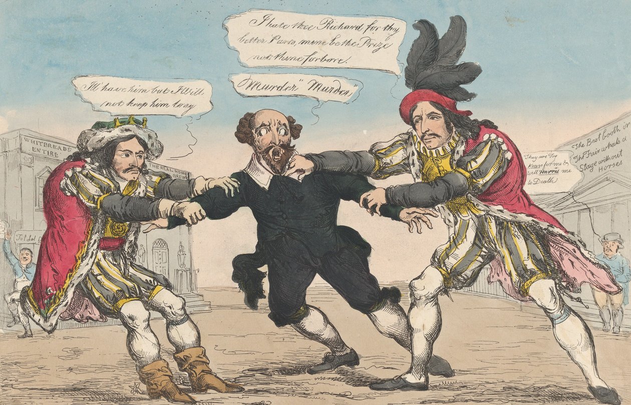 Rakip Richards veya Tehlikedeki Shakespeare, 18 Mayıs 1814. by William Heath