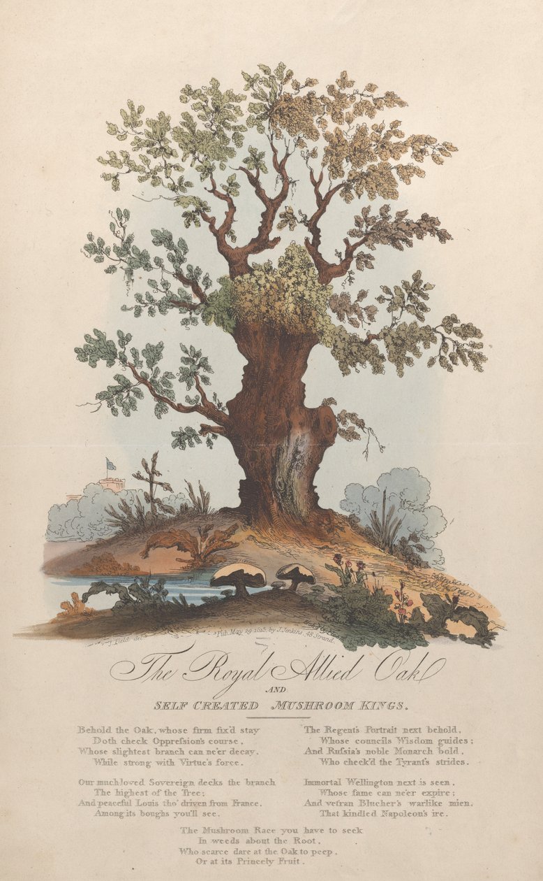 Kraliyet Müttefik Meşe ve Kendi Yarattığı Mantar Kralları, 29 Mayıs 1815. by William Heath