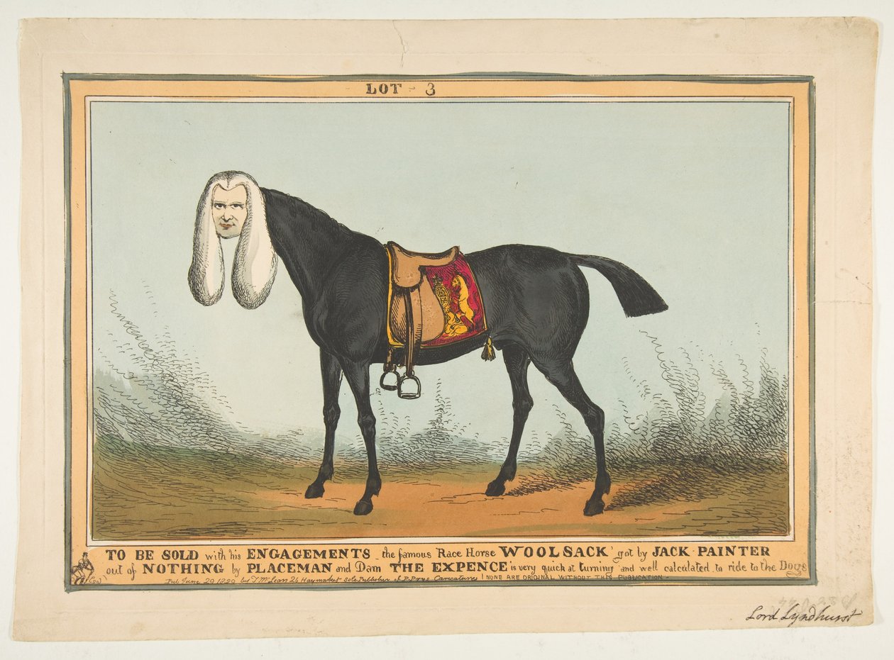 Tüm Nişanlarıyla Satılacak-Ünlü Yarış Atı Yün Çantası, 29 Haziran 1829. by William Heath