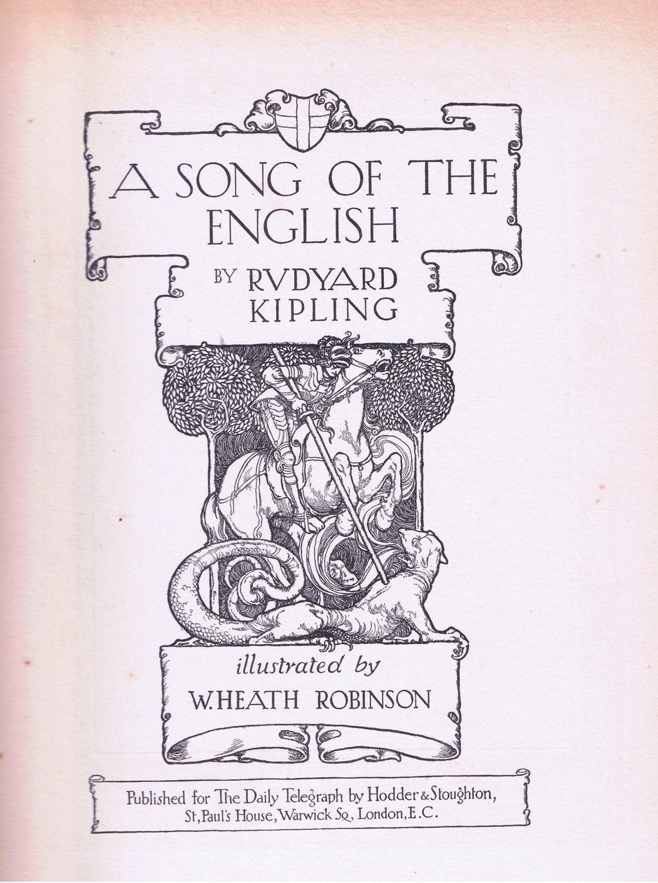 İngilizce başlık sayfasının bir Şarkısı (Aziz George ve Ejderha) by William Heath Robinson