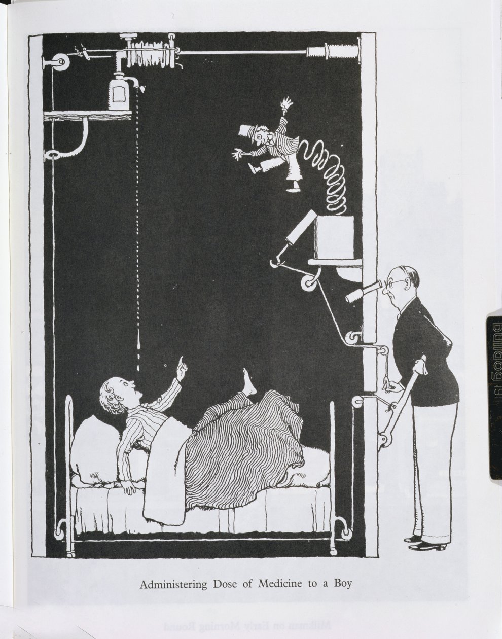Bir Çocuğa İlaç Dozunun Uygulanması, 'Buluşlar'dan bir örnek by William Heath Robinson