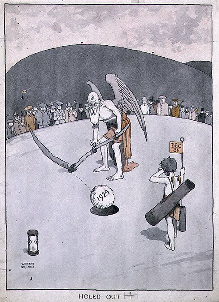 "Holed Out", "The Bystander"dan bir çizim by William Heath Robinson