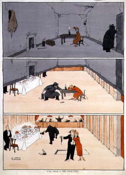 Hizmetçi ve Sihirbaz by William Heath Robinson