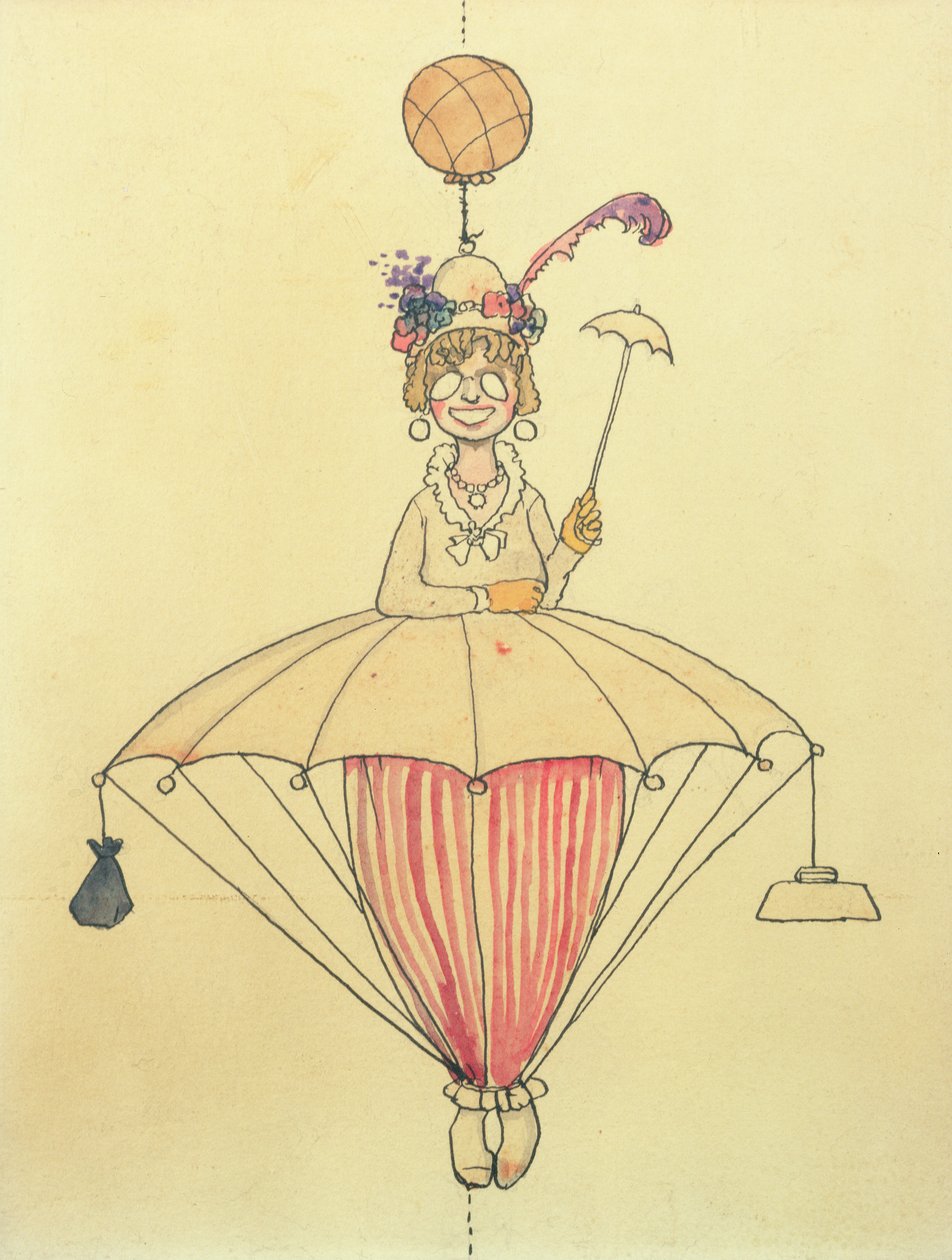 Bayanlar için Kişisel Hava Seyahat Sistemi by William Heath Robinson