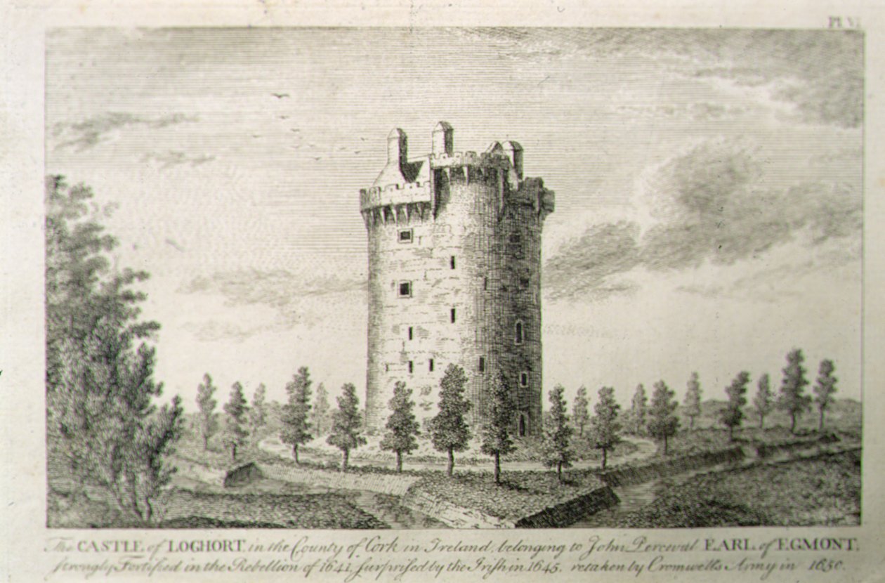 Castle Howel, Kells Barony, County Kilkenny, İrlanda, George Virtue tarafından 