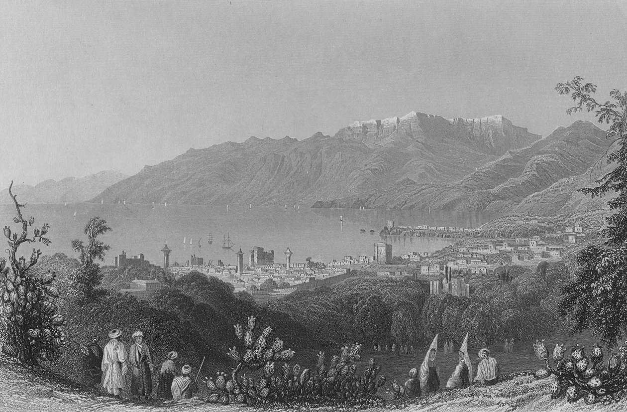 Beyrut, Antik Berotah, J.H. Allen by William Henry Bartlett