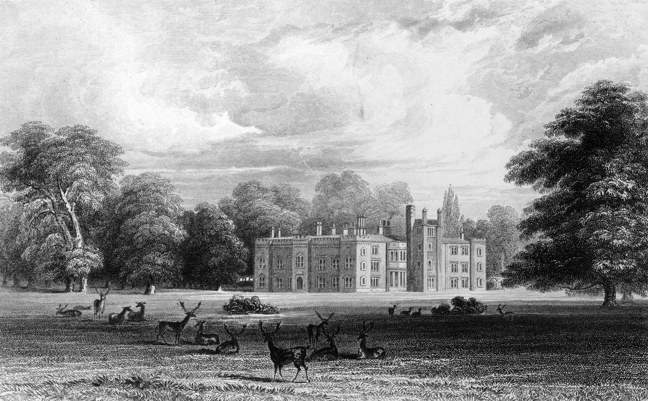 Bell House, Aveley, Essex, John Carr Armytage tarafından kazınmış, 1832 by William Henry Bartlett