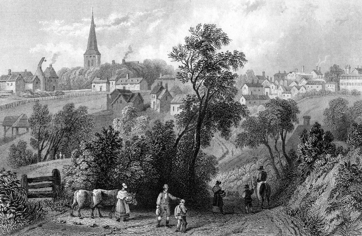 Braintree, Essex, Henry Adlard tarafından kazınmış, 1832 by William Henry Bartlett
