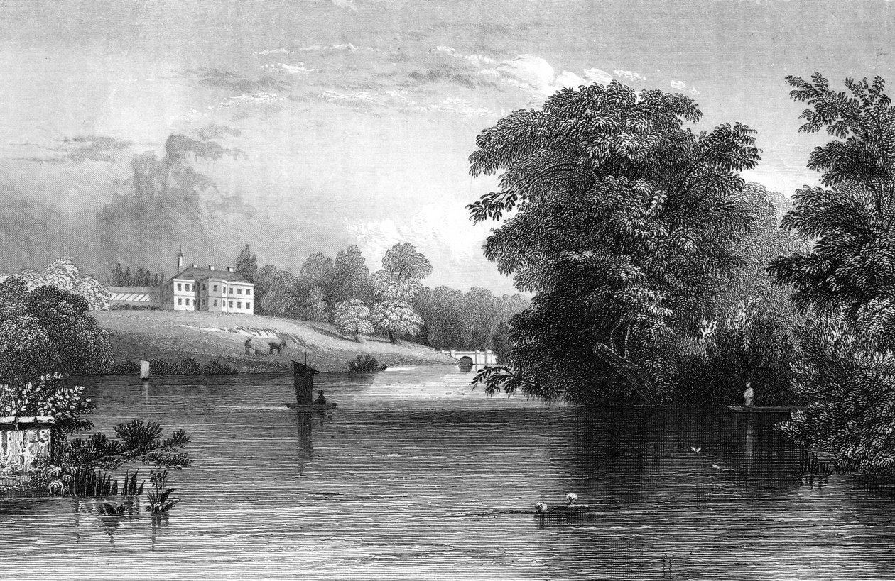 Braxted Lodge, Witham, Essex yakınlarında, Henry Wallis tarafından oyulmuş, 1832 by William Henry Bartlett