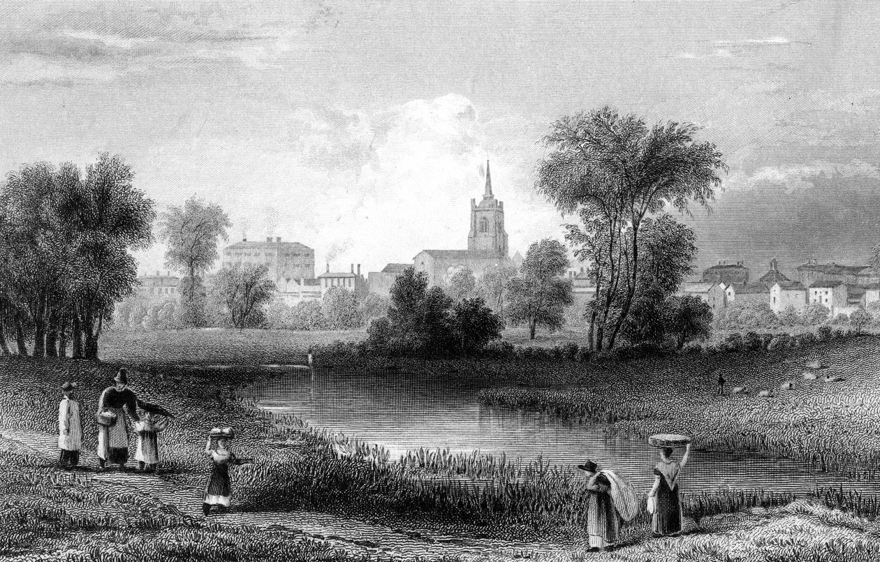 Chelmsford, Essex, John Rogers tarafından kazınmış, 1831 by William Henry Bartlett