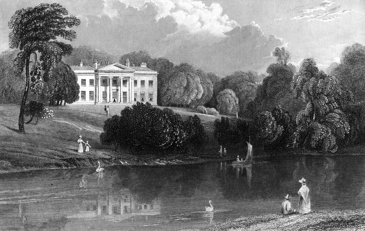 Debden Salonu, Essex, 1833 by William Henry Bartlett