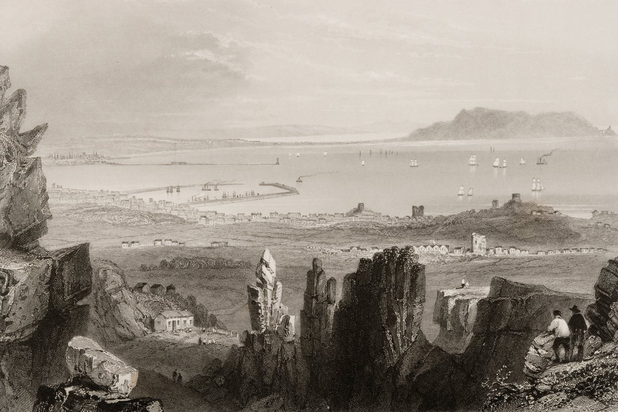 Kingstown Ocaklarından Dublin Körfezi, George Virtue, 1860
