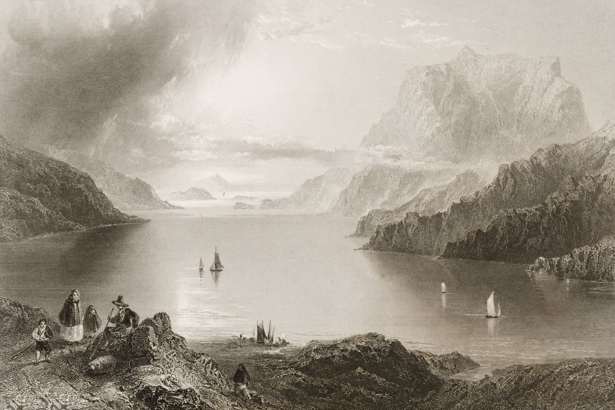 Eagle Mountain, Killeries, Connemara, Galway İlçesi, George Virtue, 1860
