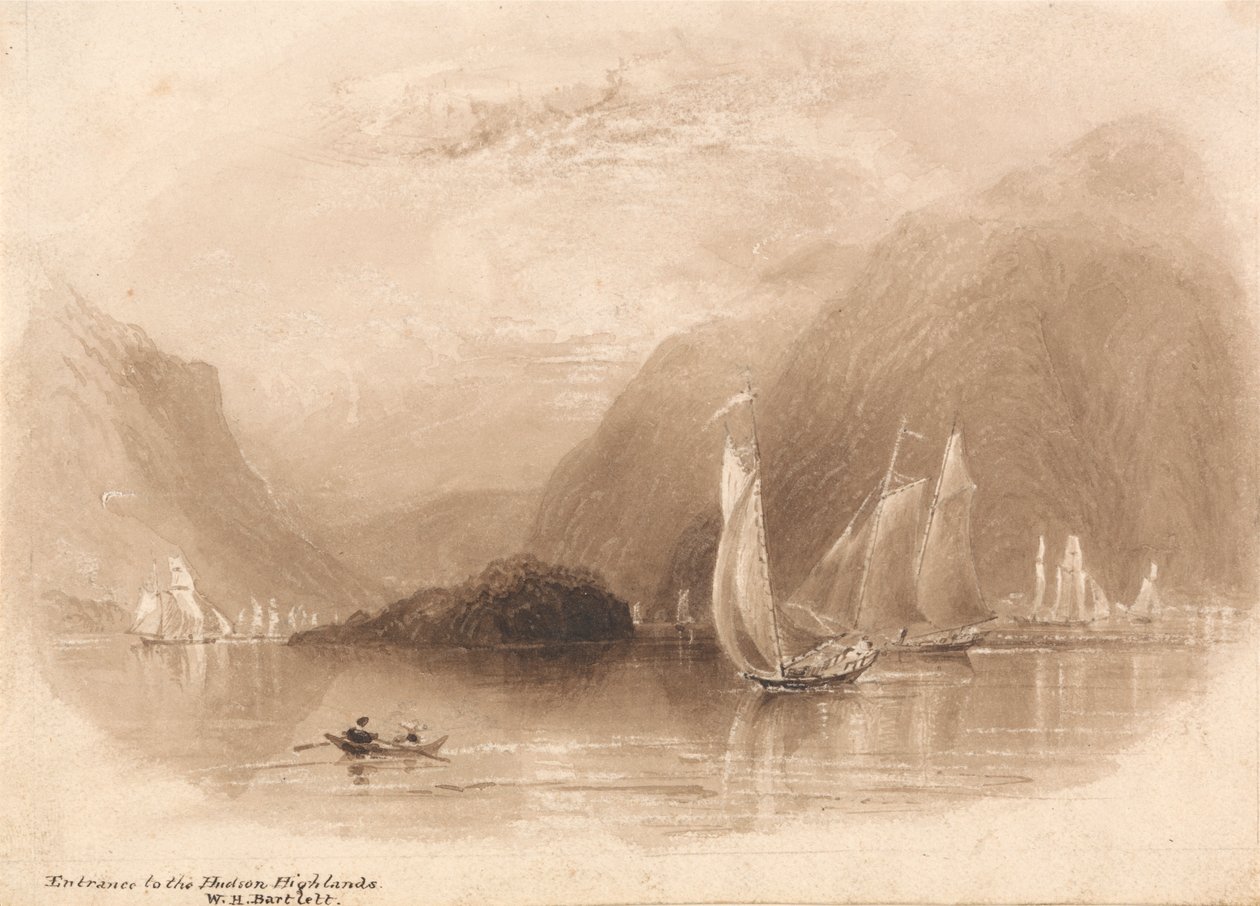 Hudson Highlands'a giriş by William Henry Bartlett