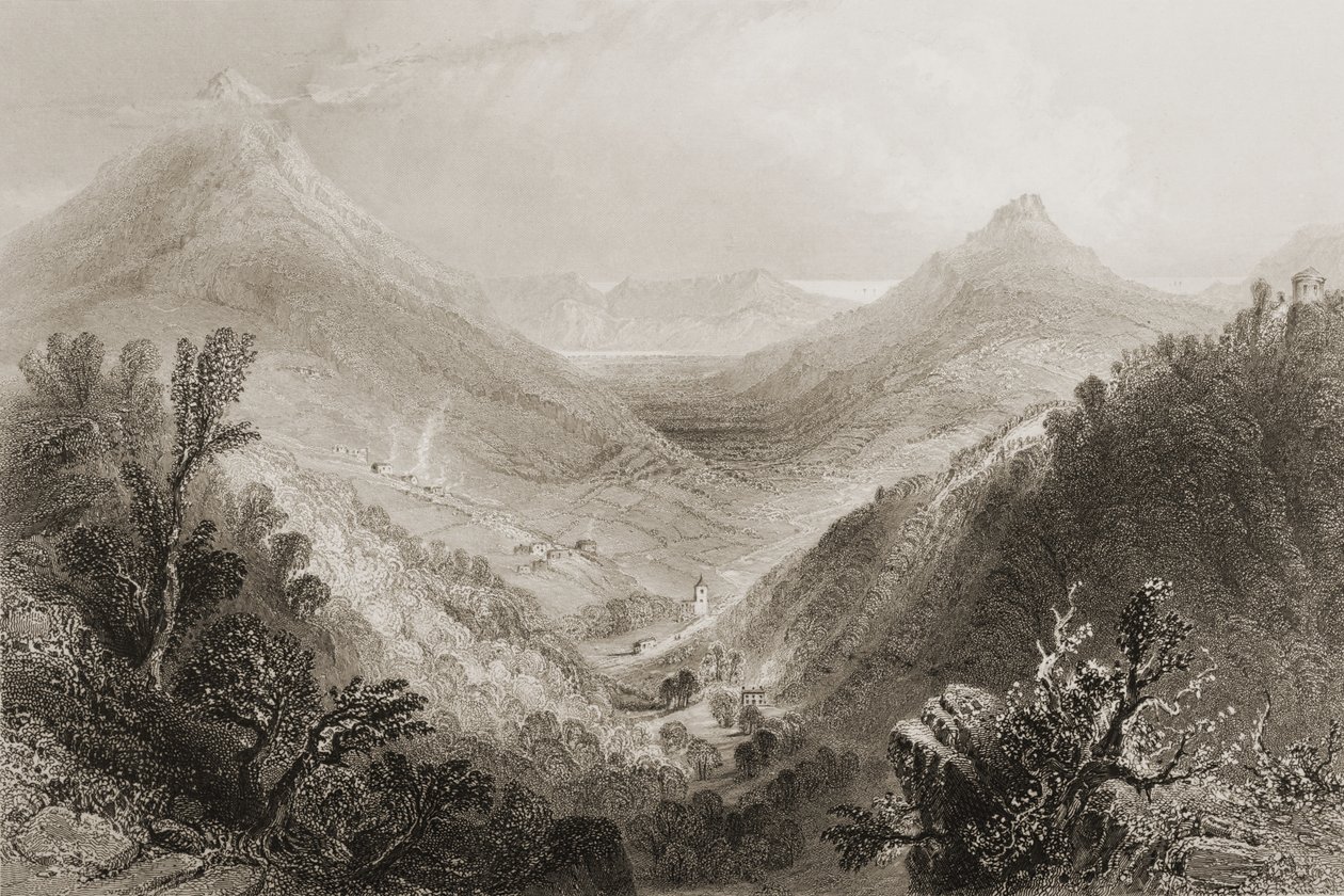 Downs Glen, County Wicklow, İrlanda, George Virtue, 1860