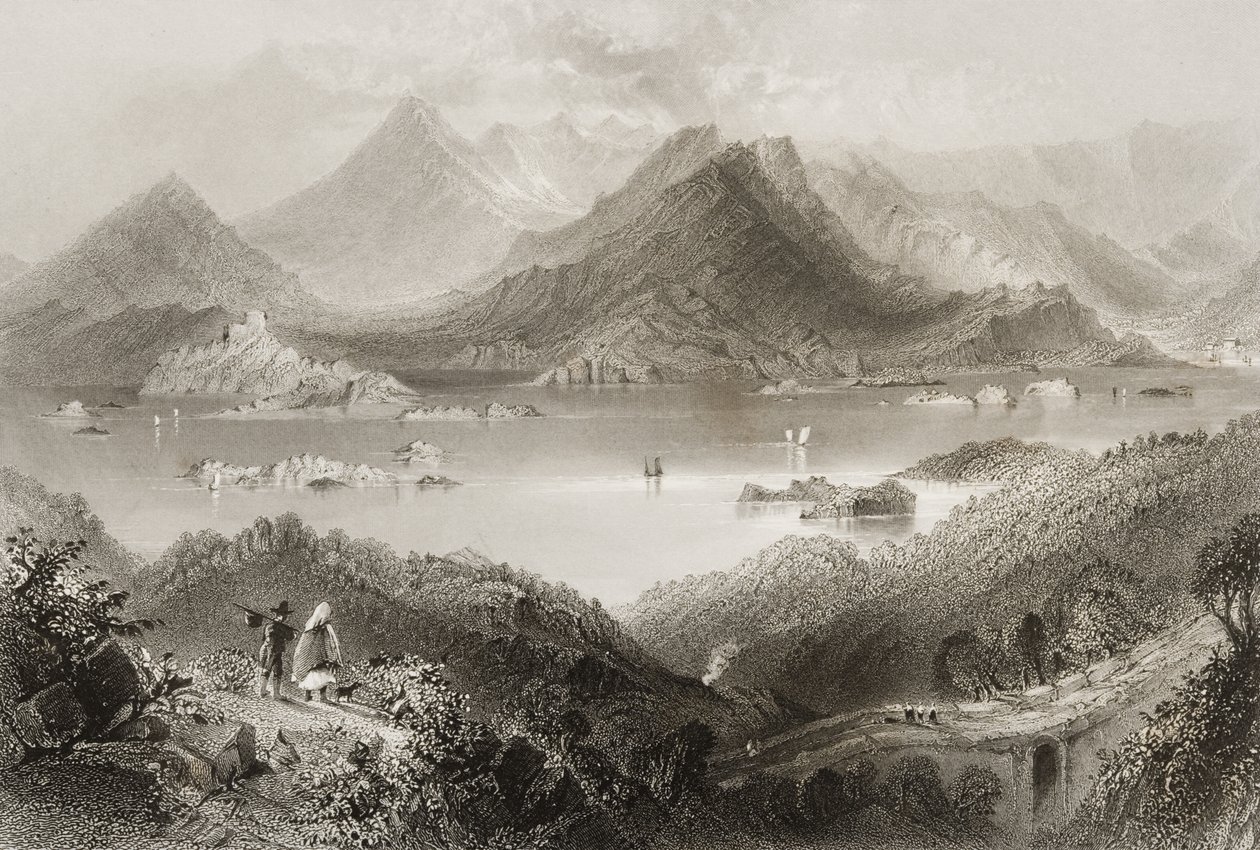 Glengarriff, County Cork, İrlanda, George Virtue, 1860