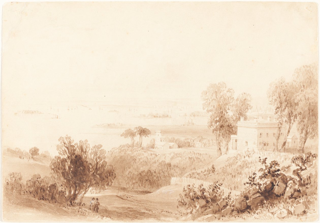 Gowanus Tepeleri, Brooklyn by William Henry Bartlett