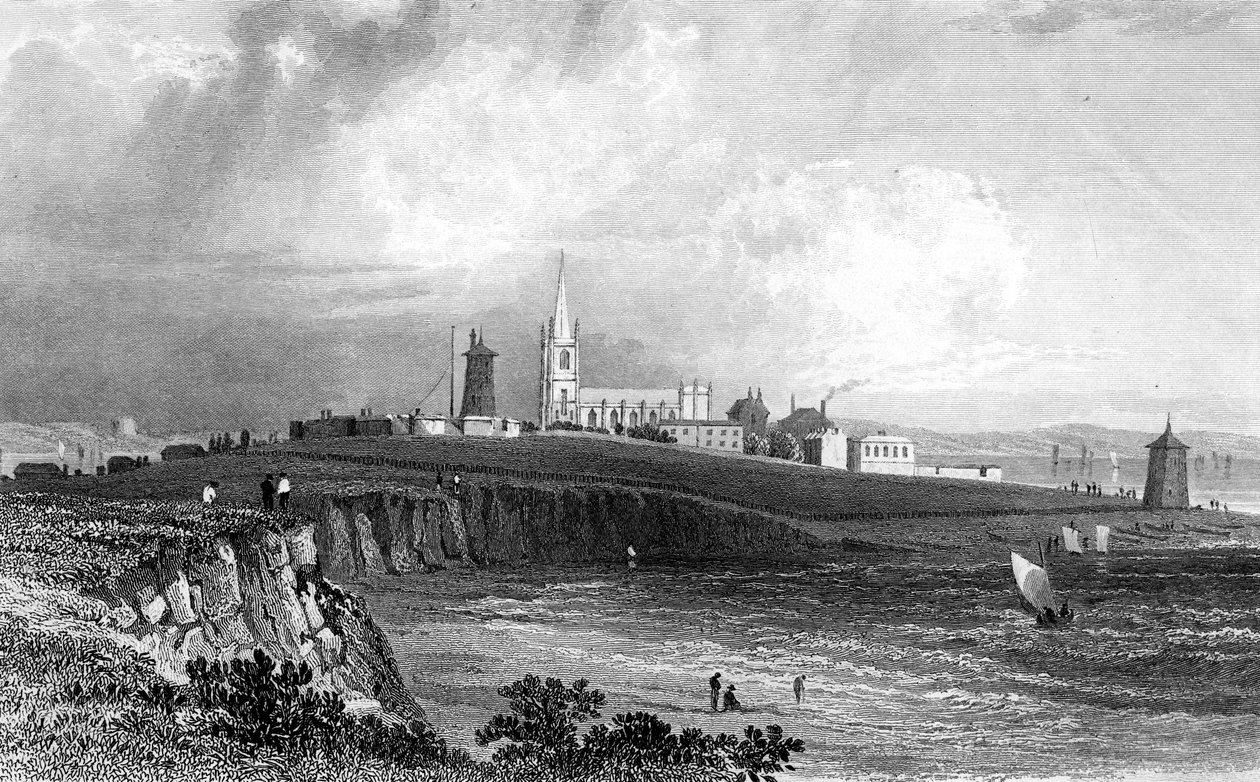 Harwich, Essex, Henry Adlard tarafından kazınmış, c.1832 by William Henry Bartlett