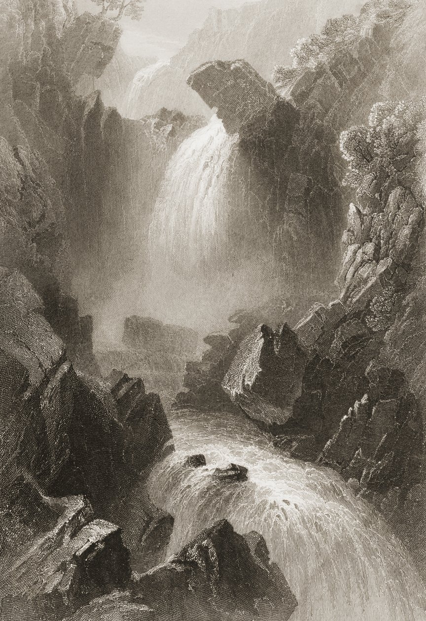 Şeytan Glen Başkanı, County Wicklow, İrlanda, George Virtue, 1860