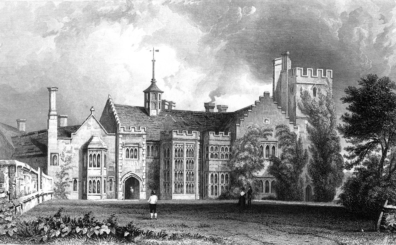 John Carr Armytage tarafından oyulmuş Thaxted, Essex yakınlarındaki Horeham Hall, 1831 by William Henry Bartlett