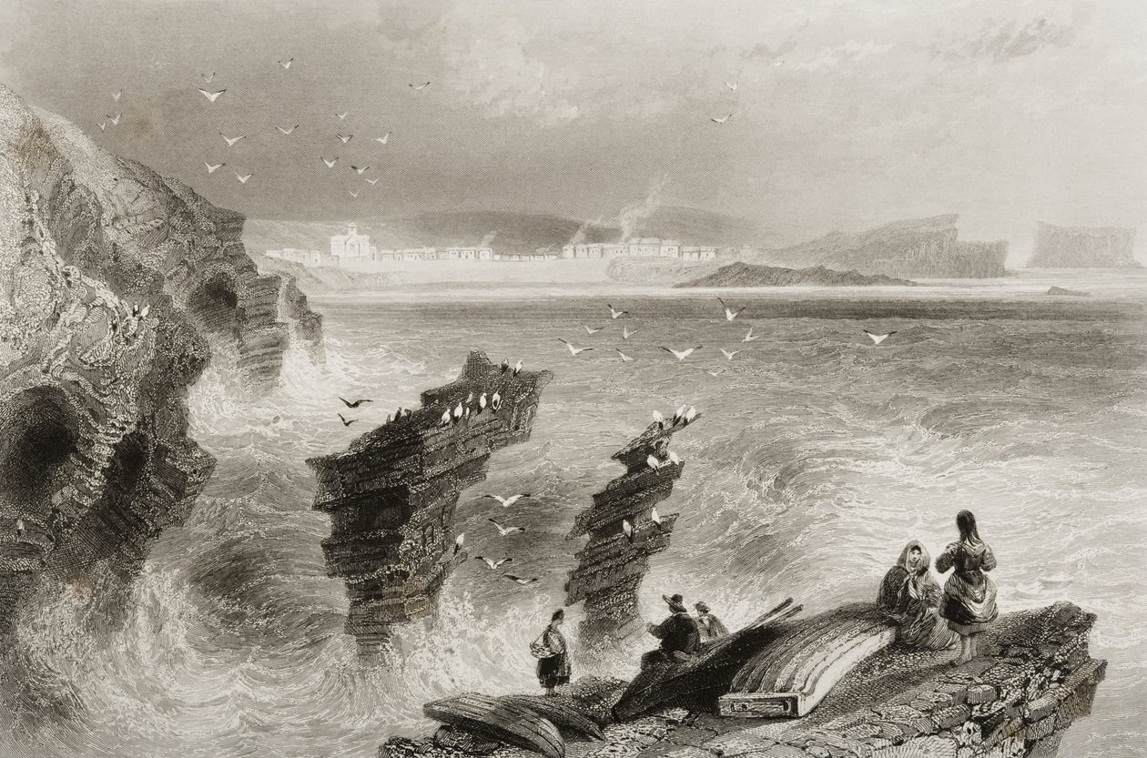 Kilkee, County Clare, İrlanda, George Virtue, 1860
