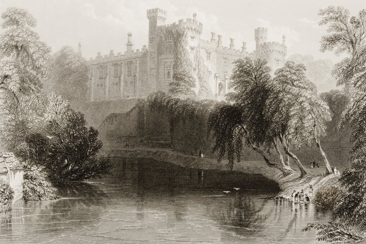 Kilkenny Kalesi, County Kilkenny, İrlanda, George Virtue, 1860