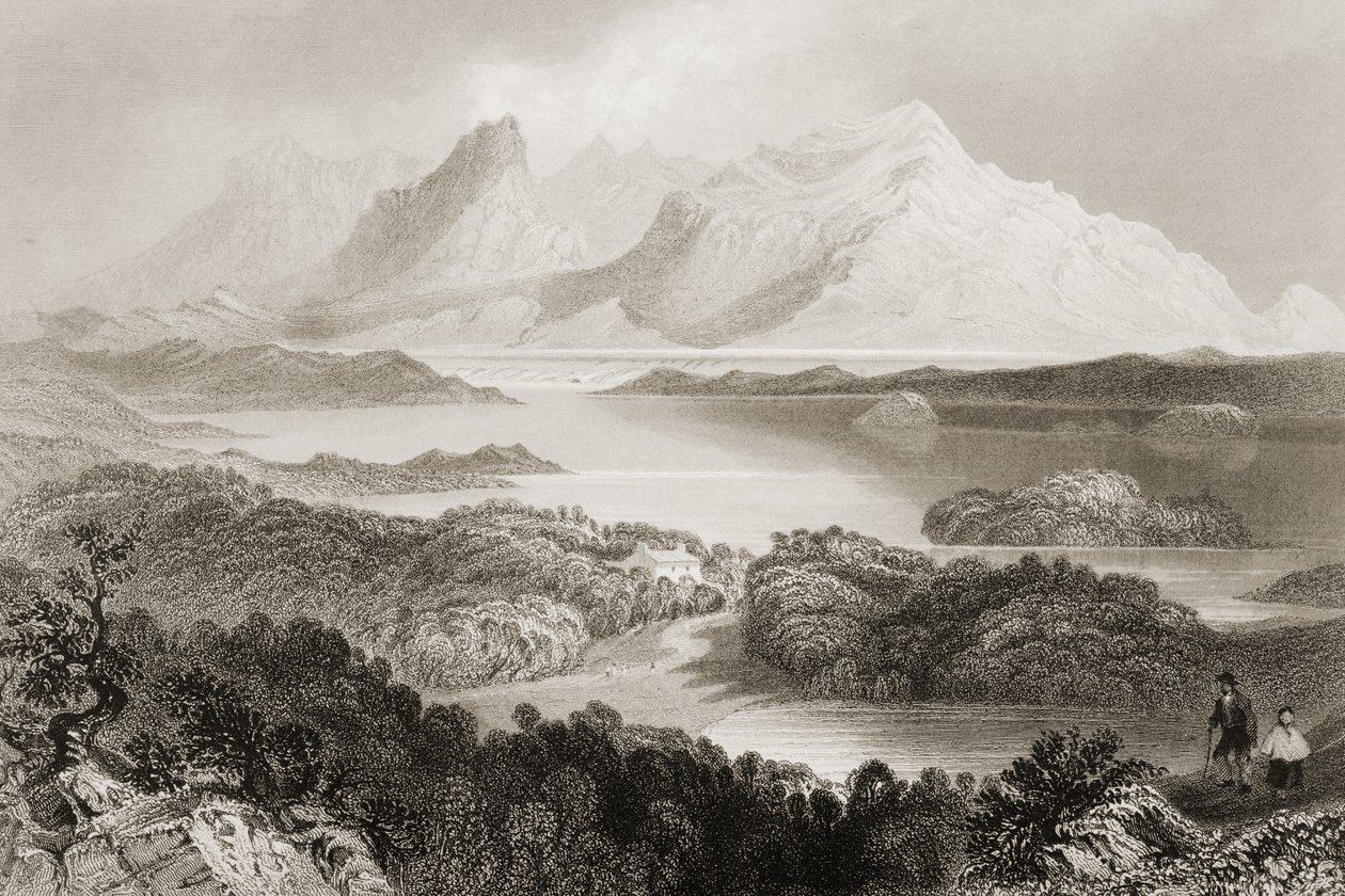 Garromin Gölü, Connemara, Galway İlçesi, George Virtue, 1860