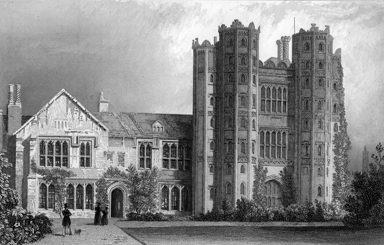 Katman Marney Kulesi, Essex, Henry Wallis tarafından oyulmuş, 1832 by William Henry Bartlett