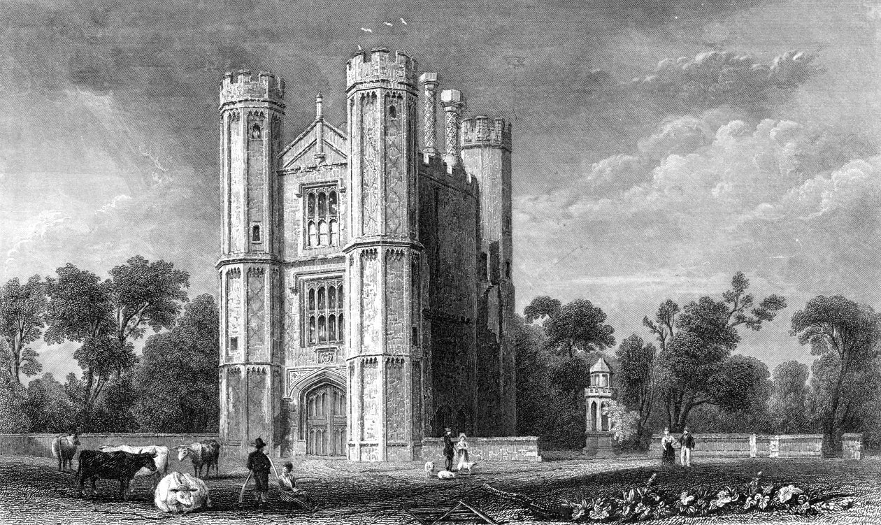 Leighs Manastırı, Essex, E. Young tarafından kazınmış, 1832 by William Henry Bartlett