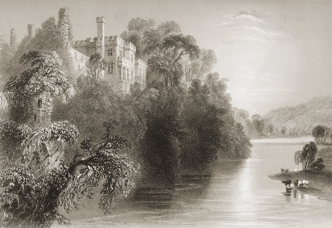 Lismore Kalesi, Lismore, County Waterford, İrlanda, George Virtue, 1860