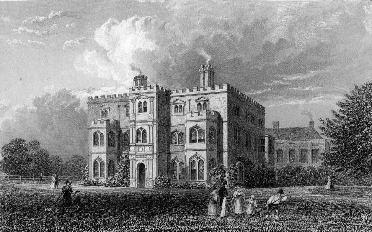 Marks Hall, Coggeshall, Essex, John Carr Armytage tarafından kazınmış, 1833 by William Henry Bartlett