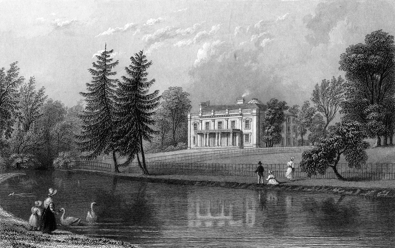 Moor Hall, Harlow yakınlarında, Essex, John Rogers tarafından kazınmış, 1833 by William Henry Bartlett
